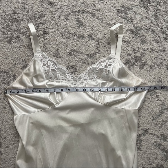 Vintage Bestform White Slip Dress Lingerie Lace Bride Sexy Classic Pinup Sz 40 - Picture 6 of 7